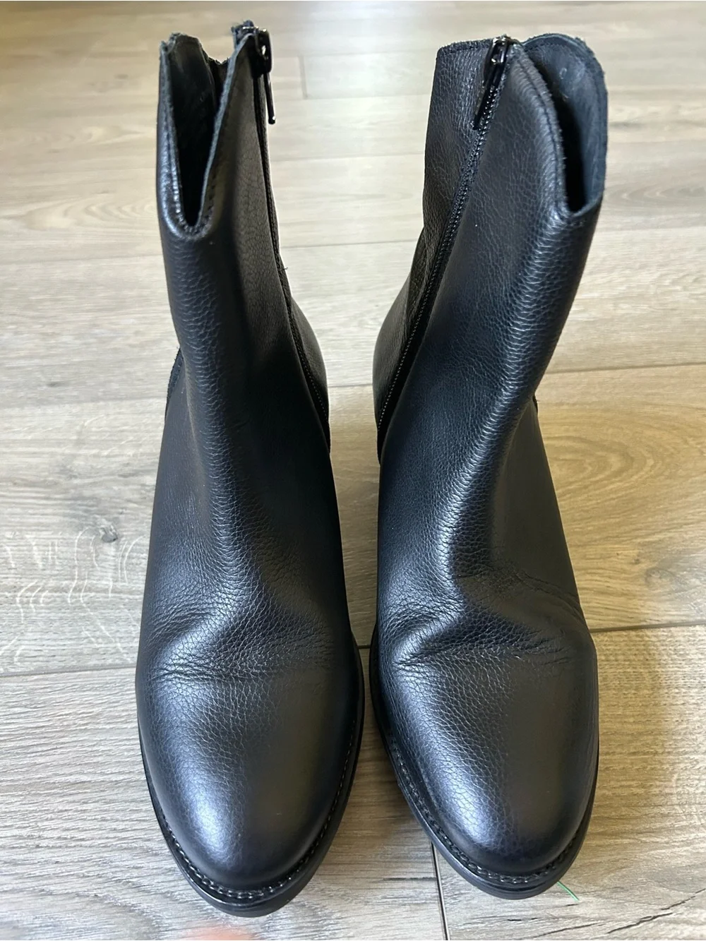 Miz Mooz Duarte Black Leather Ankle Booties Western Size 40